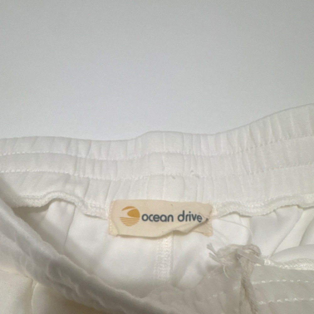 Ocean Drive Lounge Shorts Womens XL Bright Ivory Elastic Waist Comfy - Picture 4 of 5